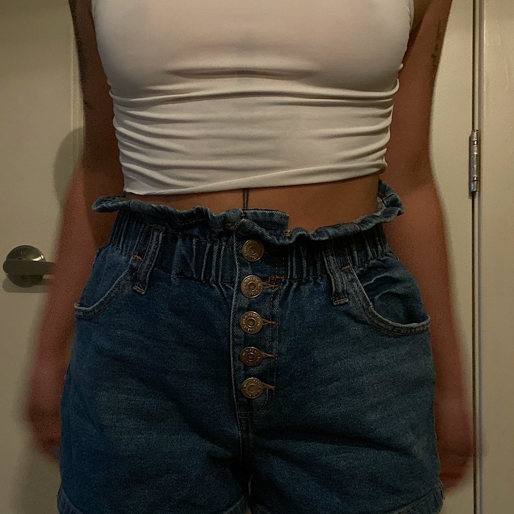WILD FABLE Denim High Waisted Shorts- Size S, Blue